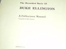 ELLINGTONIA THE RECORDED MUSIC OF DUKE ELLINGTON A COLLECTORS MANUAL 1976 ED E+