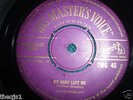 MY BABY LEFT ME HMV 7MC 45 EXPORT ONLY SINGLE RARE - ELVIS PRESLEY UK GOLD