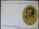 HEIFETZ Beethoven MUNCH violin BSO orig RCA Red Seal 3s/7s shaded dog MINT tas