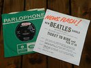 THE BEATLES 1965 UK 1ST PRESS FACTORY SAMPLE DEMO TICKET TO RIDE + PROMO INSERT