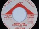 Modern Soul 45 LUCY STONE Giving Love Instead Of Gold FIRE MOUNTAIN VG+ HEAR