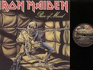 LP IRON MAIDEN PIECE OF MIND MADE IN ITALY 1983 G/FOLD SLEEVE WITH LYRICS N/MINT