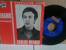 SINGLE-CARLOS MENDES-CANTA EN ESPAÑOL-VERANO-EUROVISION 68-1968-SPAIN-COMO NUEVO