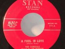 White Doo Wop 45 The Cordials Stan Lbl