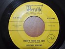 LIGHTNIN' HOPKINS / MY BABY'S GONE/DON'T NEED NO JOB/ 45 HERALD H-456 BLUES VG+
