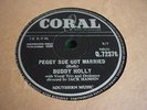 BUDDY HOLLY CRICKETS 78. PEGGY SUE GOT MARRIED / CRYING WAITING HOPING  CORAL M-