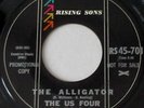 THE US FOUR The Alligator 45 rpm Rising Sons RARE GARAGE PUNK Teenage Shutdown