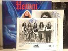 HEAVEN - KNOCKIN' ON HEAVEN'S DOOR LP + PROMO ITEMS/ PHOTO OZ METAL 1985 signed