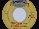 R&B Blues 45 DETROIT JUNIOR Christmas Day FOXY HEAR