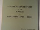 AUGMENTED HISTORY OF THE VIOLIN 1920-1950 3-12