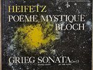BLOCH: Poeme Mystique/GRIEG: Sonata #2-NM1957LP HEIFETZ RCA SHADED NIPPER MONO