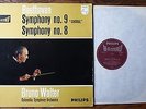 BRUNO WALTER BEETHOVEN SYMPHONY NOS.8 & 9 PHILIPS HI-FI STEREO 2LP's HOLLAND NM-