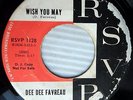 DEE DEE FAVREAU Wish You May I Get The Message 1968 JAZZ VOCAL PSYCH Promo 45 e
