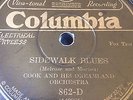 1920s HOT JAZZ Doc COOK (Keppard) Sidewalk/NO OWLS (toughest one) Columbia 862