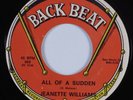 Northern Soul 45 JEANETTE WILLIAMS All Of A Sudden BACK BEAT VG+ HEAR
