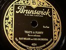 Hot Brunswick 4224 Ray Miller Orchestra-That's A Plenty/Angry (Chicago 1929)