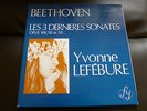 YVONNE LEFEBURE Beethoven Last Sonatas RARE FRENCH STEREO FY LP