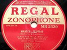 Clarence Williams' Washboard Band: Wanted / Turn Off The Moon (78 rpm)
