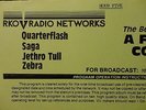 2Lps RADIO only JETHRO TULL Zebra SAGA Quarterflash 1984 CAPTURED LIVE