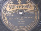 RARE 78 RPM SUPERTONE BLUES RECORD #9527 IVY SMITH GOT JELLY ON MY MIND