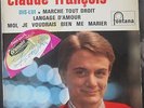 Disque 45 tours Claude François avec sticker de l'Olympia dédicacé