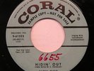 Patsy Cline Promo 45, Hidin' Out w/Turn The Cards Slowly, Coral #61523