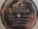 MARGARET JOHNSON VICTOR 20982 BLUES 78 RPM RECORD E- BOBBY LEECAN & COOKSEY