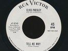 ELVIS PRESLEY rare promo 45 TELL ME WHY + Pix Sleeve (1966) / HEAR IT 