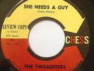 The Twilighters SCRATCHIN' / SHE NEEDS A GUY 1961 Doo Wop Rocker 45 Chess DJ VG+