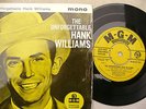 HANK WILLIAMS + drifting cowboys  EP THE UNFORGETTABLE uk mgm 710