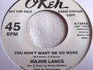 MAJOR LANCE   YOU DON'T WANT ME NO MORE ** Re-issue OKEH 45