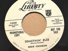 RARE ROCK 45 - EDDIE COCHRAN - SOMETHIN' ELSE WL PROMO Liberty HEAR