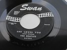 THE BEATLES ORIG 1964 USA  SWAN 45 SHE LOVES YOU  DONT DROP OUT RECO-ART - PHILA