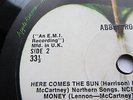 THE BEATLES ORIGI 1969 UK LP ABBEY ROAD  LABEL VARIATION 33 1/3  BELOW