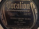 BLIND TEDDY DARBY VOCALION 03177 BLUES 78 RPM RECORD E/E-