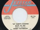 Hear - Rare Northern Soul 45 - Bobby Patterson- My Baby's Coming Back To Me - M-