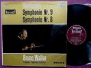 PHILIPS Hifi-StereO BEETHOVEN: Symphony no. 9 & 8, BRUNO WALTER, NM