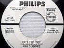 ANN D'ANDRE He's the boy Johnny's back in town W.LABEL PROMO girl group 45 E4452
