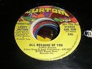 Leroy Hutson All because of you US Curtom promo (rare soul vinyl 45)