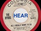 THE BYRDS: All I Really Want To Do 45 RPM RED VINYL, RADIO PROMO, HEAR VG+ Vinyl