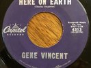 GENE VINCENT Right Here On Earth / Wild Cat RARE US stock copy ROCKABILLY bopper
