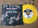 The Damned    New Rose  [STIFF, YELLOW MARBLE,NR MINT,17791 AT,RARE 3 TRACK]