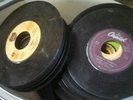 Pail of 45 records. Elvis Ringo Starr Weird Al Yankovic chubby checker