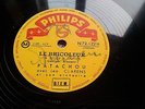 RARE AUTOGRAPHE BRASSENS sur 78 Tours PATACHOU chante BRASSENS PHILIPS N 72.122H