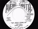 Gospel Funk 45 LINDY LEIGH Let Jesus Come In/I'm Hooked On Jesus HEAR Ave South