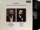 Brahms Violin Sonatas, Julius Katchen, Josef Suk Decca Stereo LP SXL-6321, UK