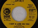 SPIRIT: I Got A Line On You ODE DJ PROMO 45 Psych Freakbeat Dancer HEAR