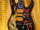 B027 Miniature guitar Steve Vai Flower Cut Out III