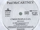 PAUL Mc CARTNEY c'mon people RARE FRENCH PROMO PARLOPHONE EMI SP 1661 12