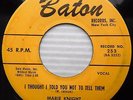 MARIE KNIGHT I Thought I told you not to tell him September song DOOWOP 45 mg13